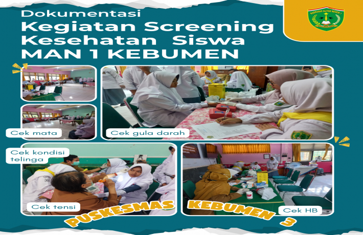 Kesehatan Siswa Nomor Satu MAN 1 Kebumen Gandeng Puskesmas Gelar Screening